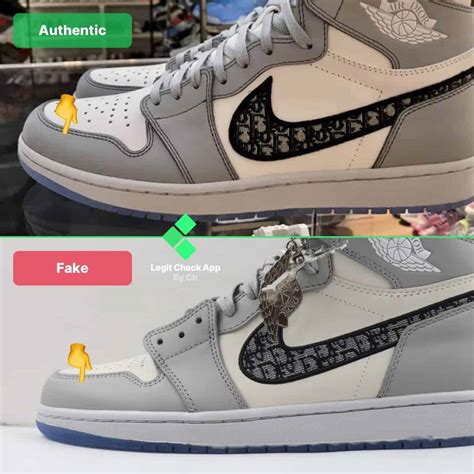 how to tell if dior sneakers are real|How To Spot Fake Dior Air Jordan 1 High .